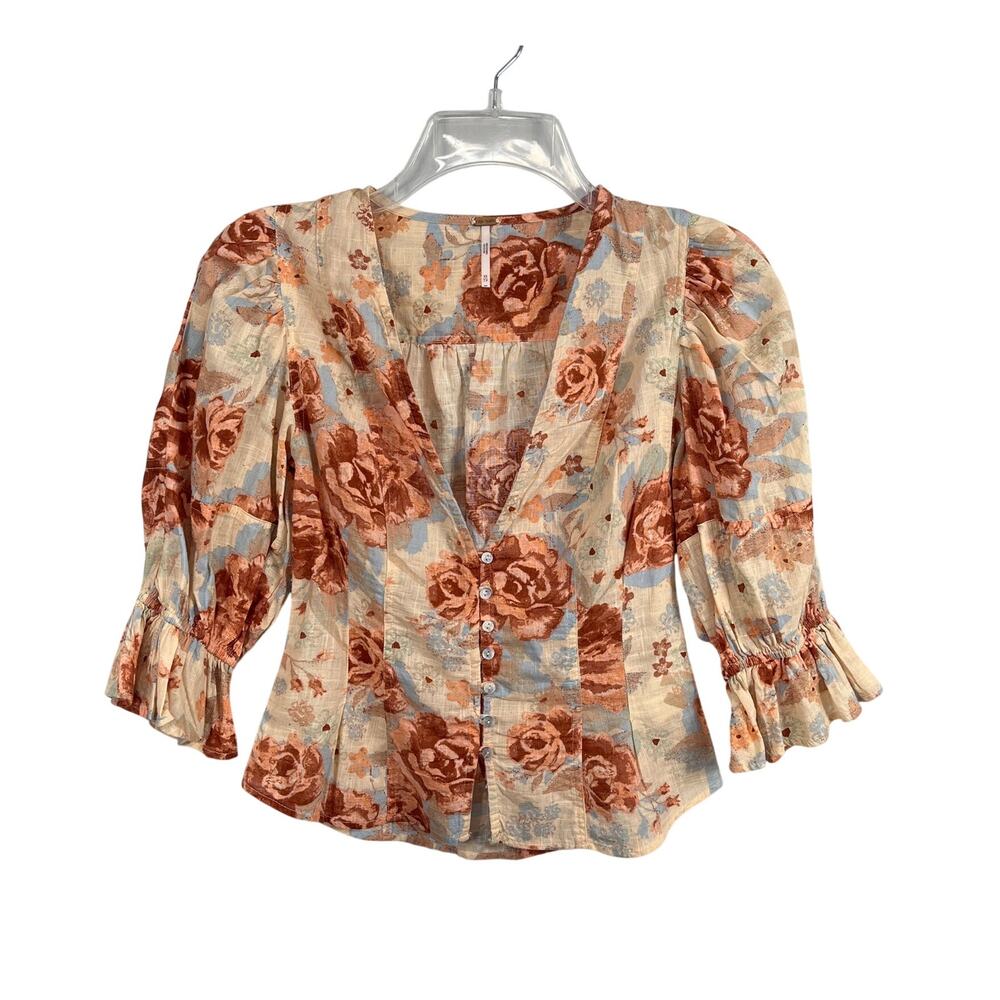 Free People I Found You Print Top Floral